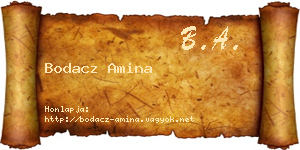 Bodacz Amina névjegykártya